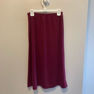 **SOLD!** Modest Burgundy Midi Skirt Size 10!